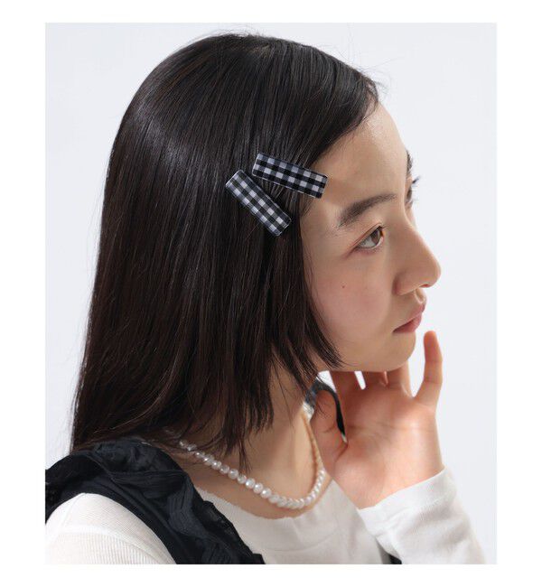 BEAMSBOY「ギンガムチェック ヘアピン 2セット」|その他|