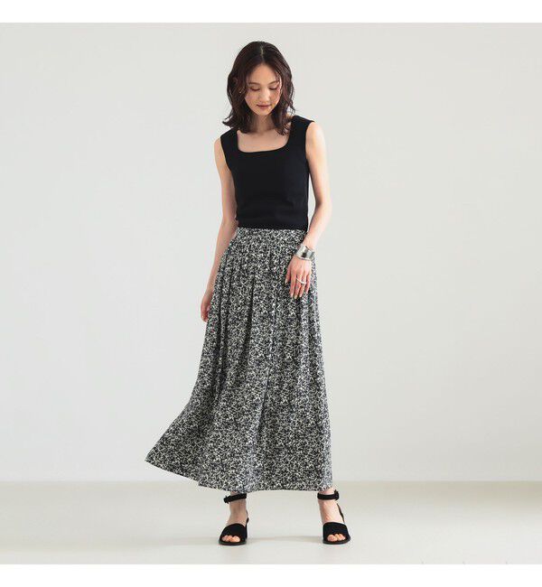 Demi-Luxe BEAMS 「プチフラワー プリント スカート」|スカート|