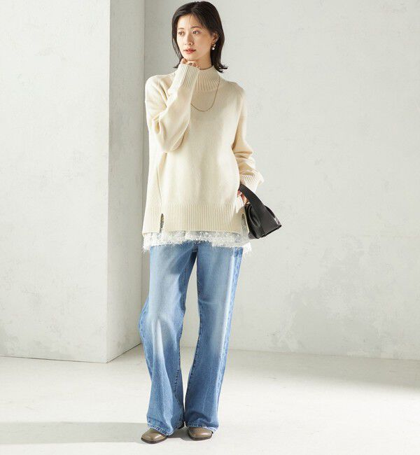 SHIPS for women「〈手洗い可能〉ウール カシミヤ ハイネック プルオーバー」|ニット・セーター|