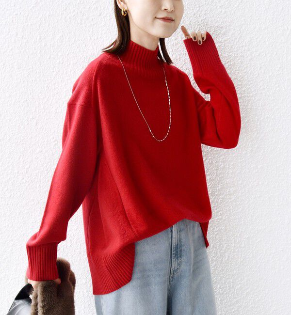 SHIPS for women「〈手洗い可能〉ウール カシミヤ ハイネック プルオーバー」|ニット・セーター|