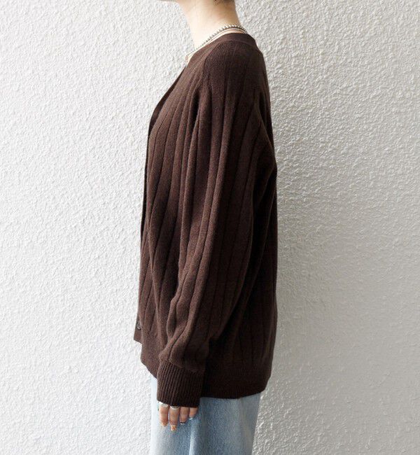 SHIPS any「SHIPS any:〈手洗い可能〉ヤク ワイドリブ Vネック ニット カーディガン」|カーディガン|