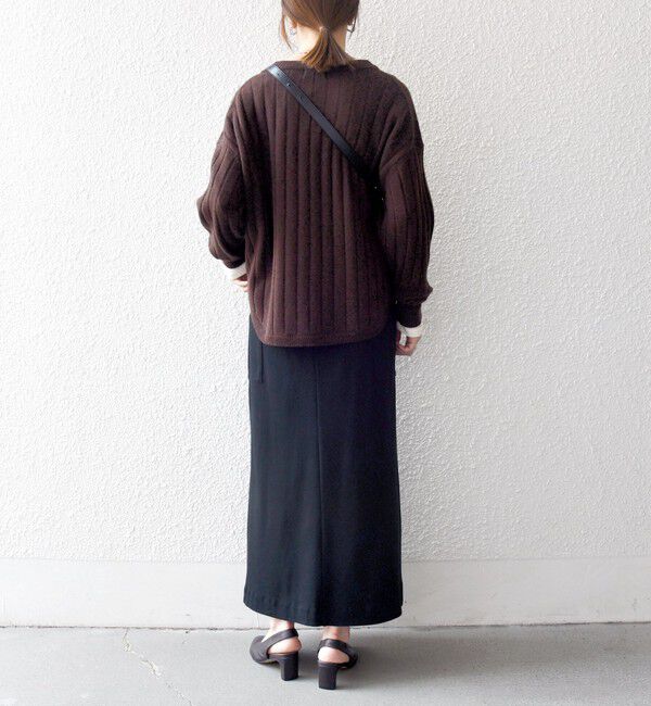 SHIPS any「SHIPS any:〈手洗い可能〉ヤク ワイドリブ ラウンドヘム ニット プルオーバー」|ニット・セーター|