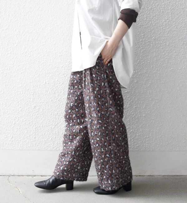 SHIPS any「SHIPS any:〈手洗い可能〉レオパード ジャカード ワイド イージー パンツ」|その他|