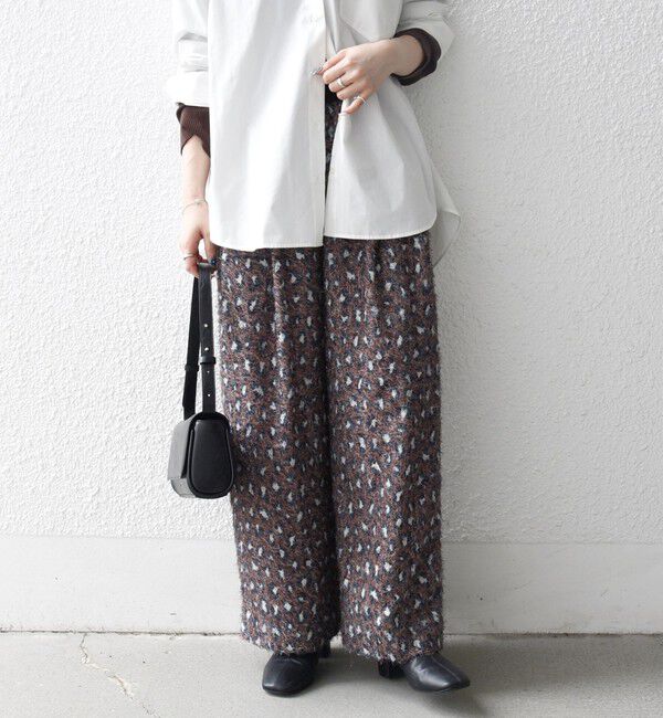 SHIPS any「SHIPS any:〈手洗い可能〉レオパード ジャカード ワイド イージー パンツ」|その他|