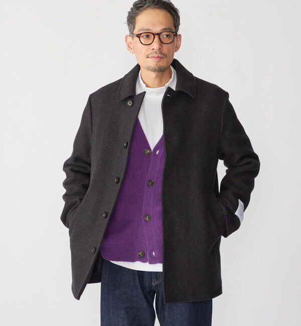 SHIPS「SHIPS: S140 ウールシルク シングル ピーコート」|ピーコート|