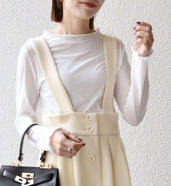 SHIPS any「SHIPS any:〈手洗い可能〉シアー コットン ボトルネック メロウ プルオーバー」|Tシャツ・カットソー|