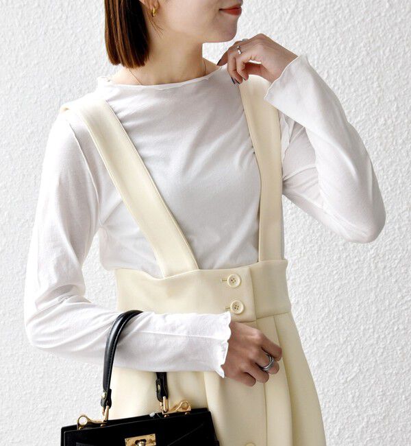 SHIPS any「SHIPS any:〈手洗い可能〉シアー コットン ボトルネック メロウ プルオーバー」|Tシャツ・カットソー|