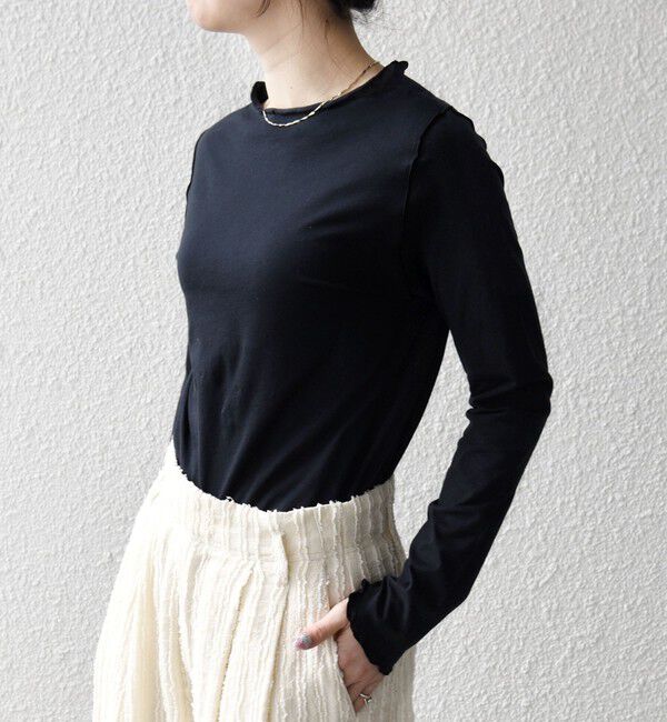 SHIPS any「SHIPS any:〈手洗い可能〉シアー コットン ボトルネック メロウ プルオーバー」|Tシャツ・カットソー|