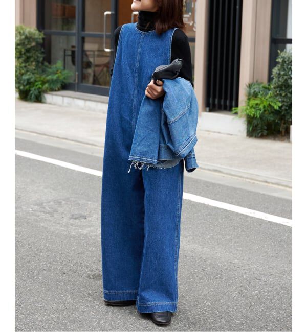 OUTDOOR PRODUCTS Usual Things「ULT デニムバックVネックオールインワン」|オールインワン|