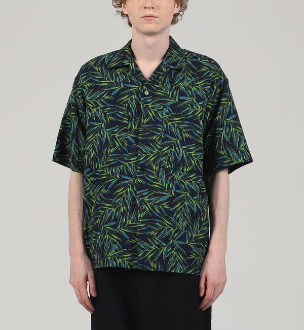 TOMORROWLAND MENS「コットン リーフプリント オープンカラーシャツ」|シャツ・ブラウス|