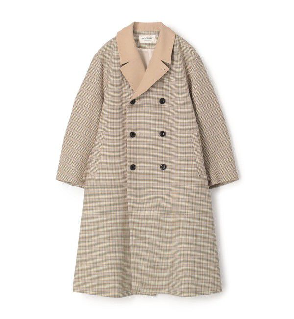 MACPHEE「コットンリバーチェック ダブルブレストコート」|その他|42 ライトベージュ系