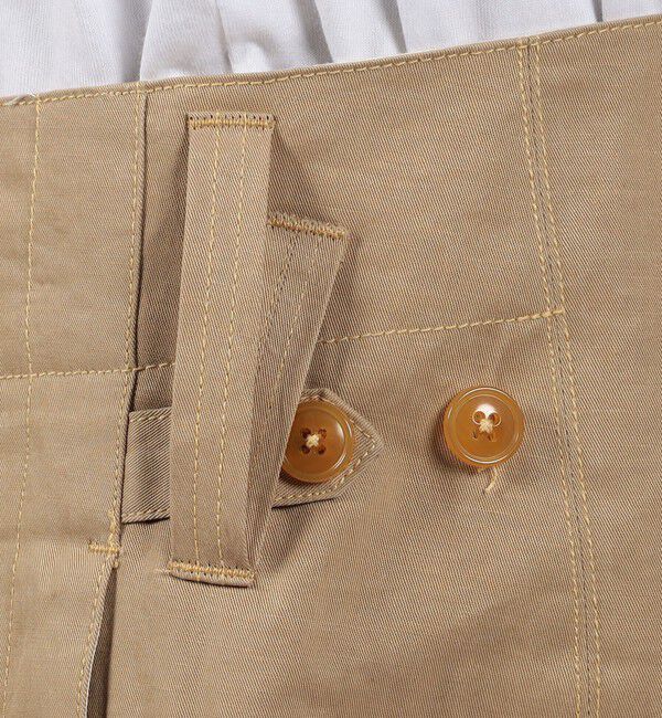 TOMORROWLAND MENS「リネンコットン 2プリーツ ワイドパンツ」|チノ|