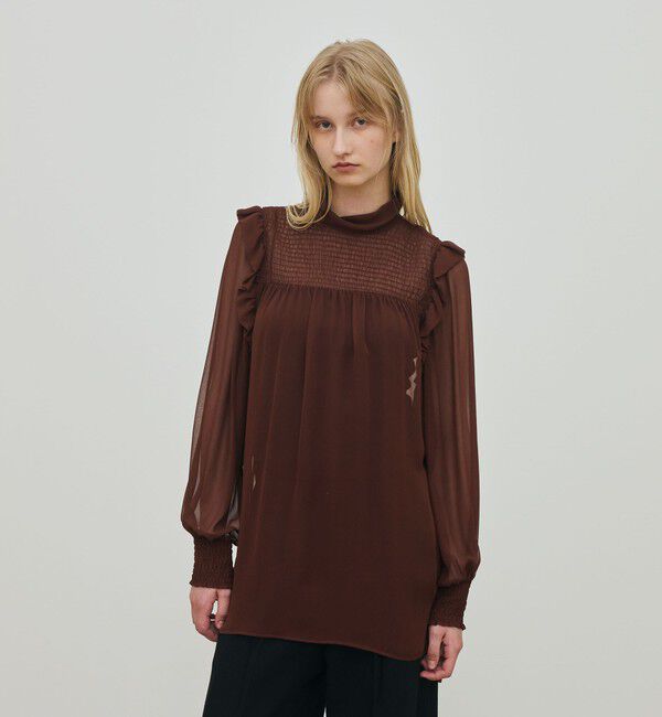 DES PRES「シルクシフォン チュニックブラウス」|シャツ・ブラウス|