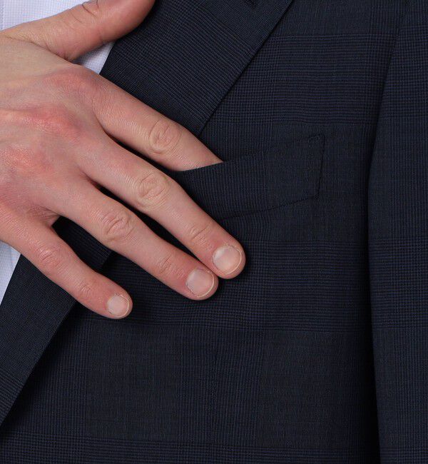 TOMORROWLAND MENS「Super120'sウールポリエステル シングルブレステッド2Bジャケット」|テーラードジャケット|