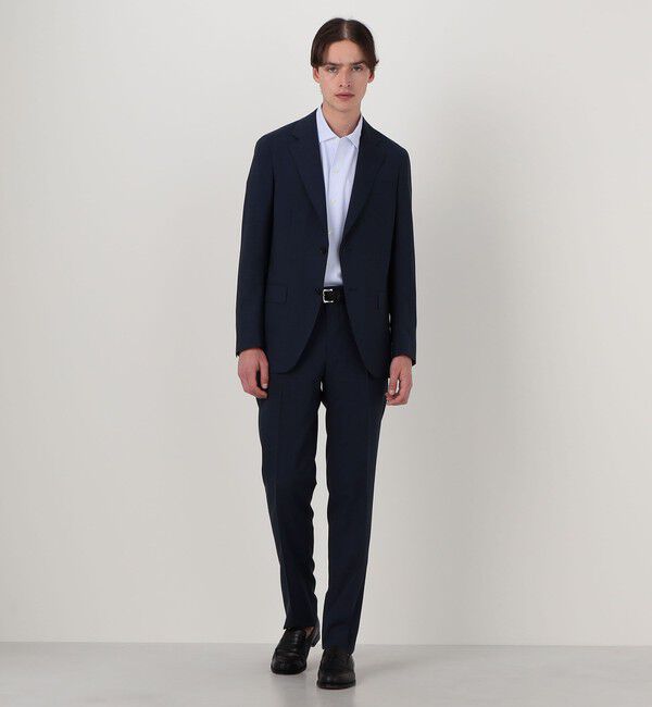 TOMORROWLAND MENS「Super120'sウールポリエステル ノープリーツスリムスラックス」|スラックス|