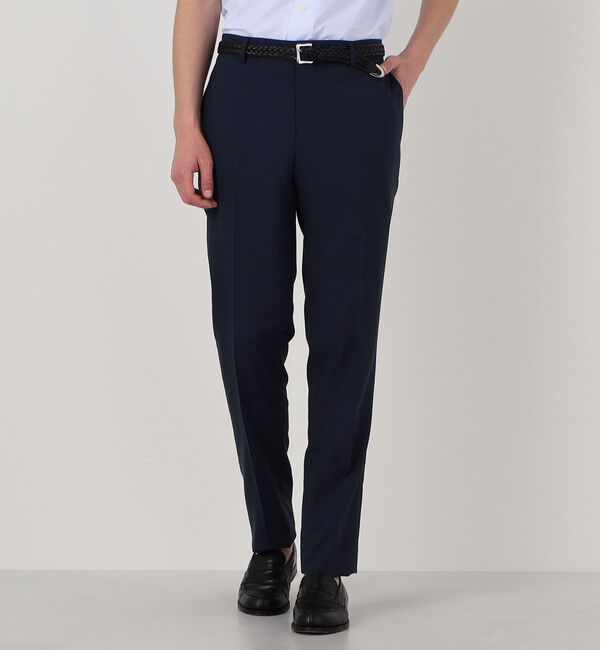 TOMORROWLAND MENS「Super120'sウールポリエステル ノープリーツスリムスラックス」|スラックス|