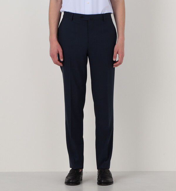 TOMORROWLAND MENS「Super120'sウールポリエステル ノープリーツスリムスラックス」|スラックス|