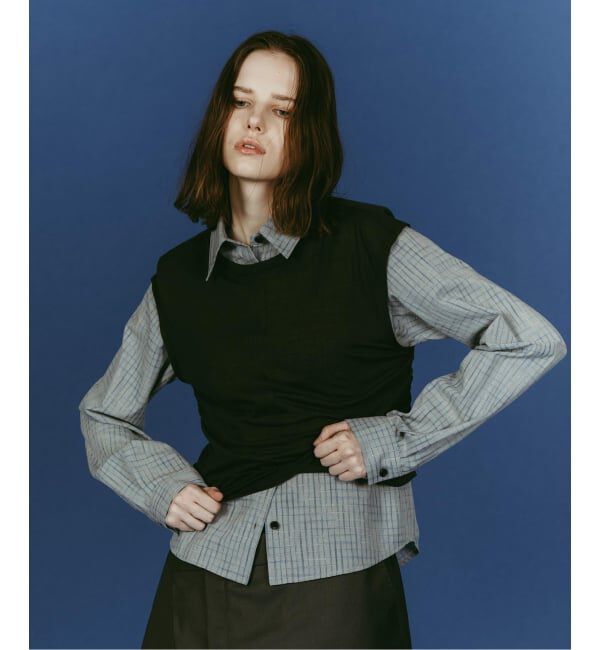 JOINT WORKS「Knuth Marf/クヌースマーフ 2-piece layered compact shirt」|シャツ・ブラウス|ブルー A