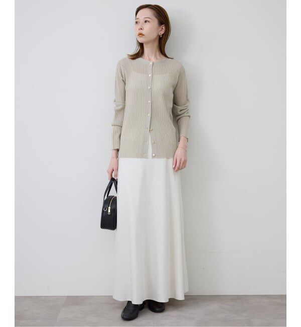 SLOBE IENA「ラメリブカーディガン」|カーディガン|