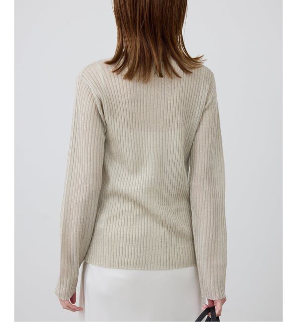 SLOBE IENA「ラメリブカーディガン」|カーディガン|