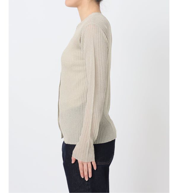 SLOBE IENA「ラメリブカーディガン」|カーディガン|
