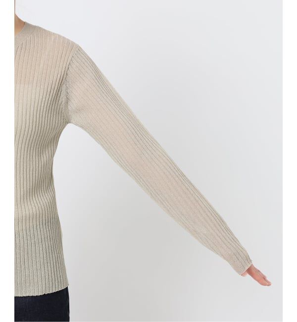 SLOBE IENA「ラメリブカーディガン」|カーディガン|