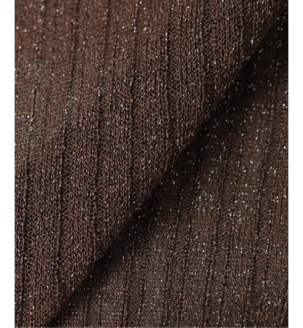 SLOBE IENA「ラメリブカーディガン」|カーディガン|