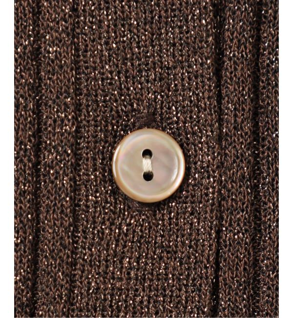 SLOBE IENA「ラメリブカーディガン」|カーディガン|