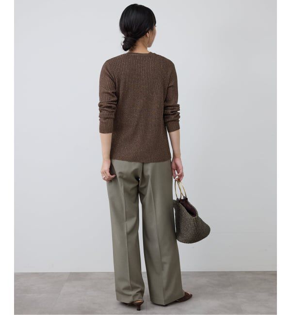 SLOBE IENA「ラメリブカーディガン」|カーディガン|