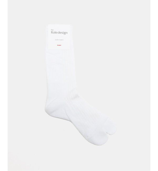 EDIFICE「THE ROLE DESIGN (ザ ロールデザイン) PLANE RIB SOCKS MENS RLD-666-239023」|ソックス|ホワイト