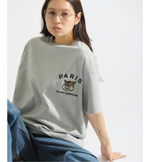 Paris Saint-Germain「【Paris Saint-Germain】カレッジロゴ刺しゅう Tシャツ」|Tシャツ・カットソー|