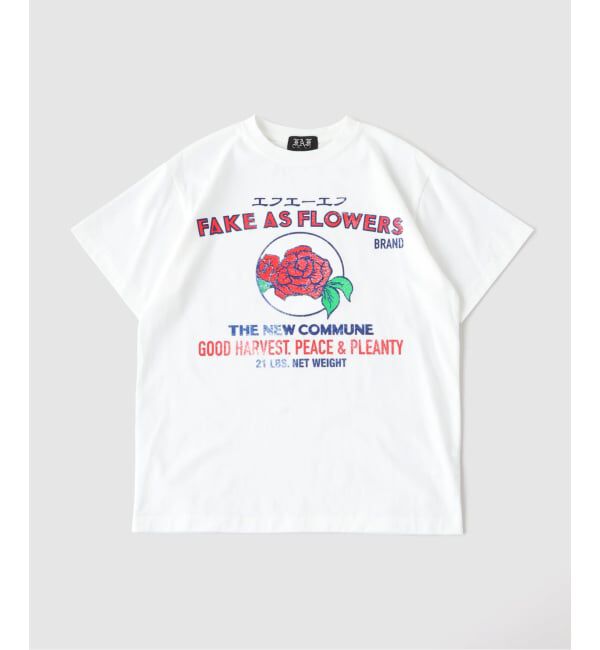 PULP「FAF (FAKE AS FLOWERS) / フェイク アズ フラワーズ LABEL TEE」|Tシャツ・カットソー|ホワイト
