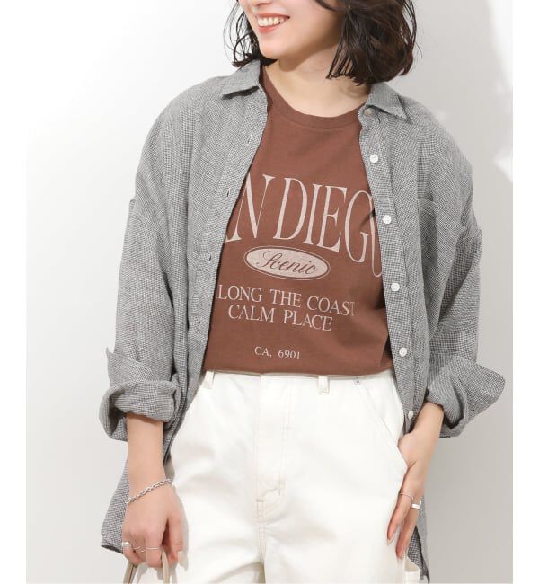 JOURNAL STANDARD relume「SANDIEGOロゴハーフスリーブTシャツ」|Tシャツ・カットソー|ブラウン