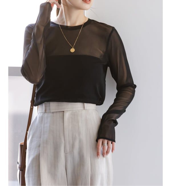 NOBLE「《追加》スキンチュールロングTシャツ」|Tシャツ・カットソー|