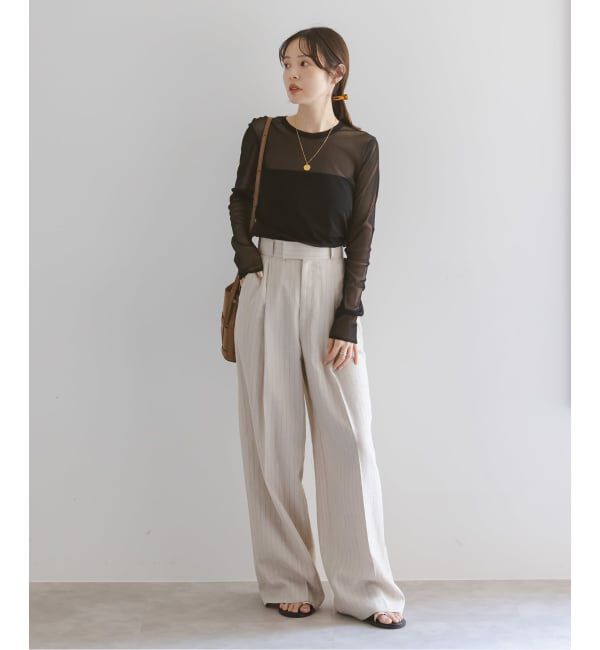 NOBLE「《追加》スキンチュールロングTシャツ」|Tシャツ・カットソー|