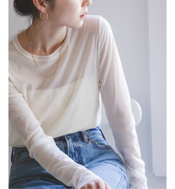 NOBLE「《追加》スキンチュールロングTシャツ」|Tシャツ・カットソー|