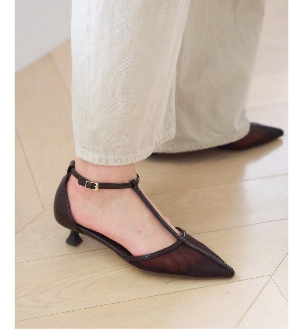  「《追加》3.5cmTストラップシアーパンプス」|パンプス|