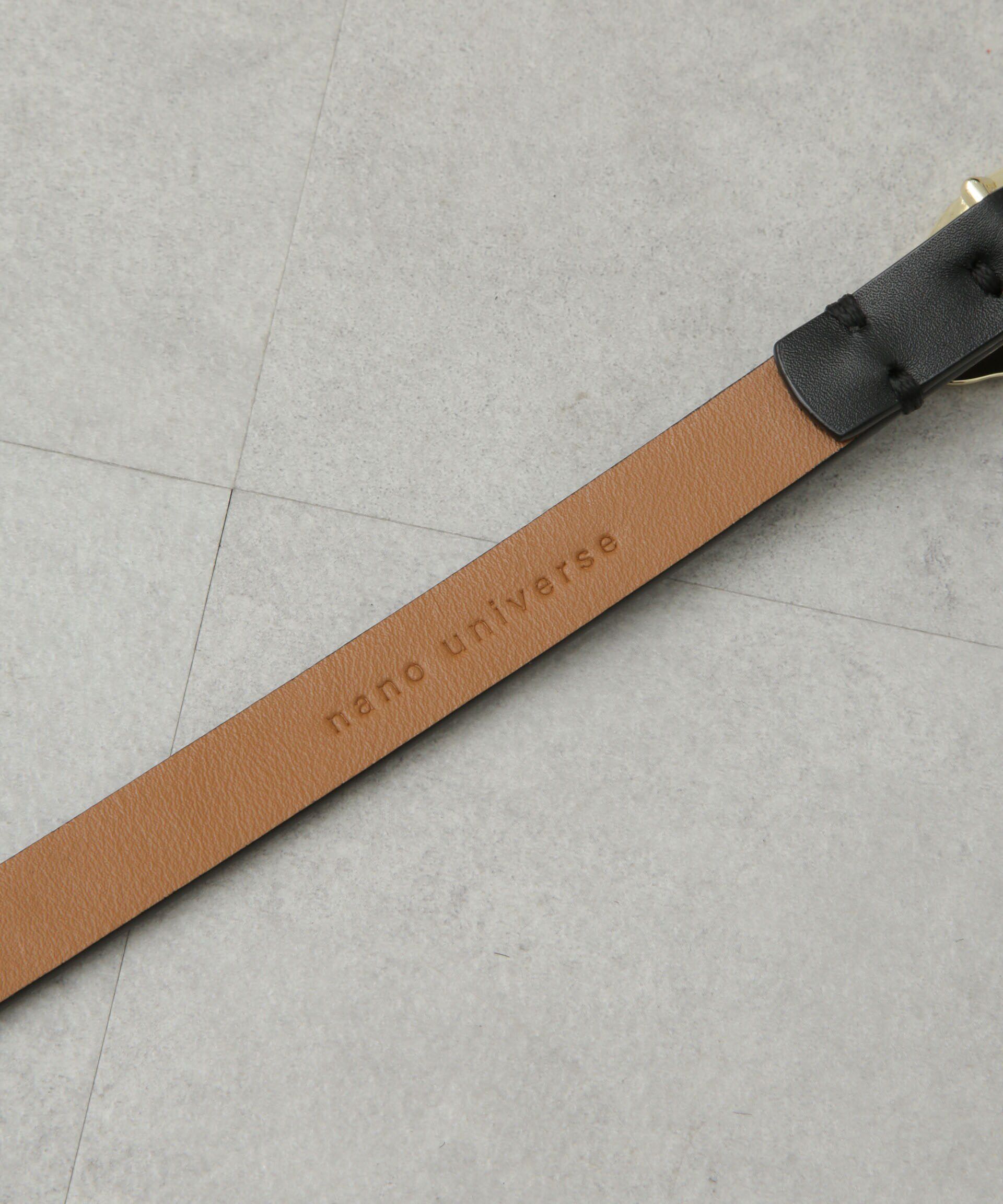 nano･universe「ウェーブバックルレザーベルト」|ベルト|
