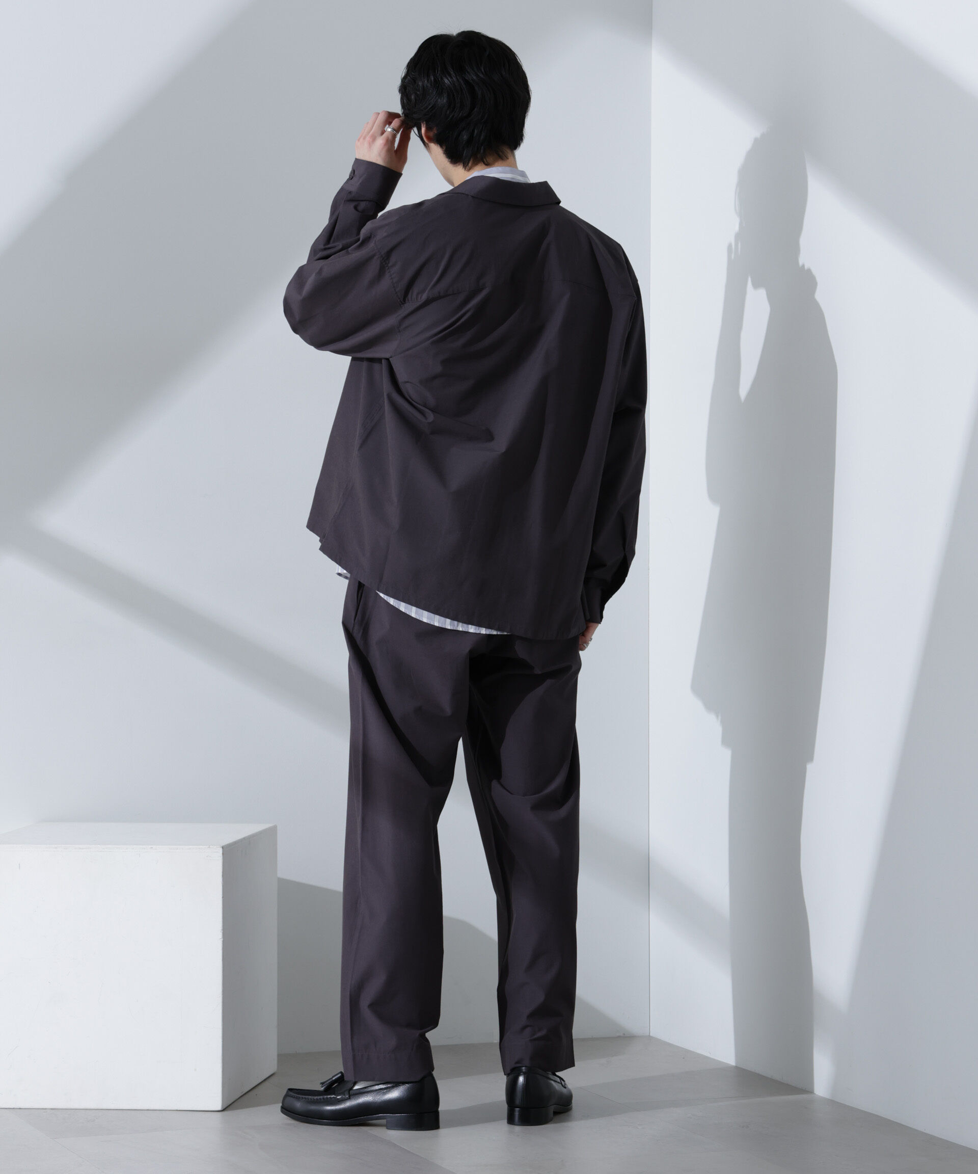 nano･universe「ストレッチワイドイージーパンツ(セットアップ可)」|チノ|