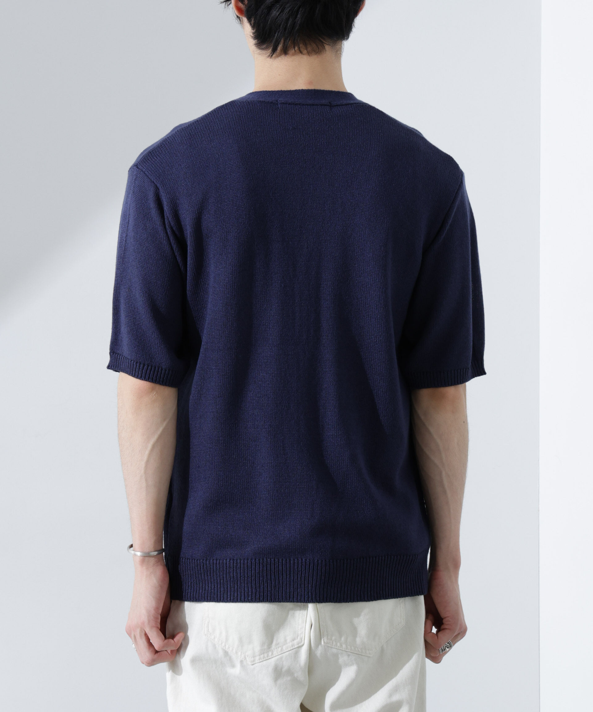 nano･universe「コットンライクニットカーディガン 半袖」|ニット・セーター|