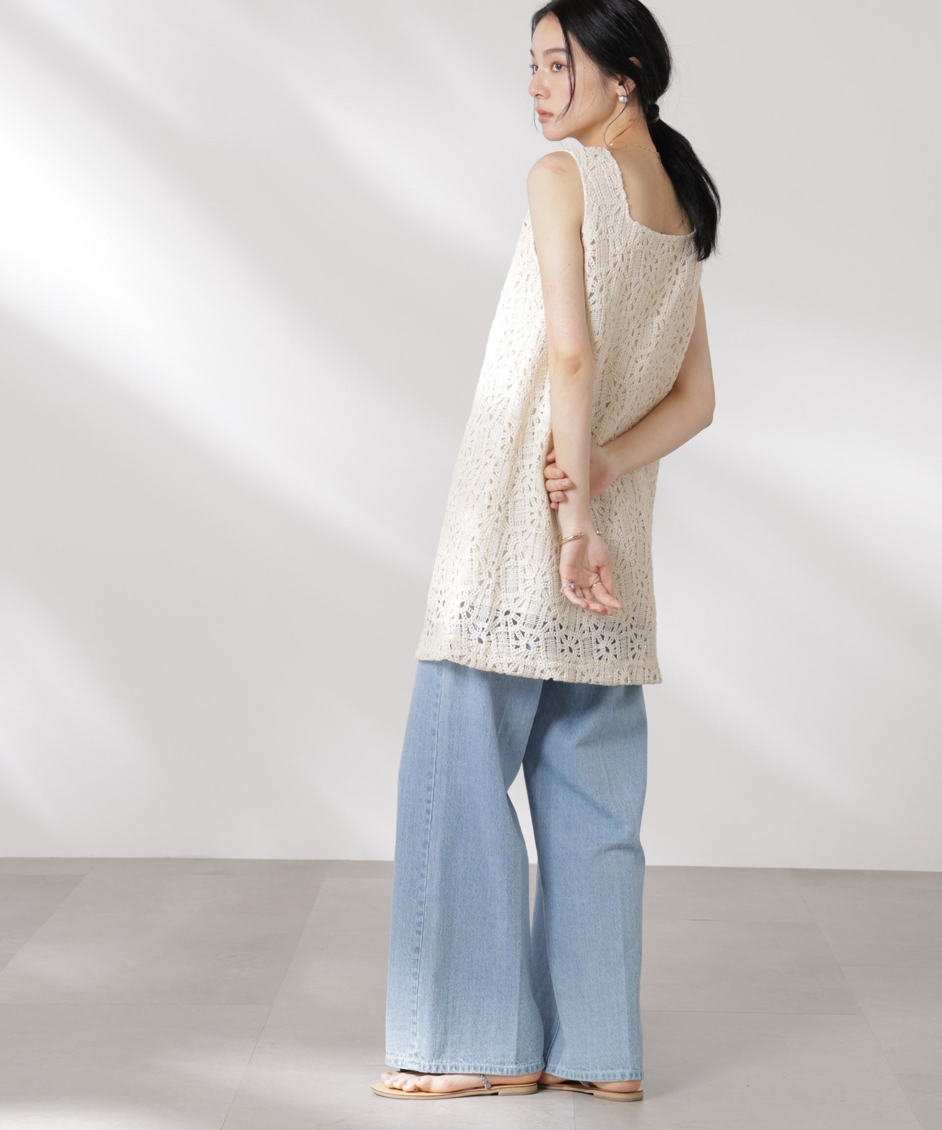 nano･universe「コットンコードレースミニワンピース(セットアップ可)」|ワンピース|