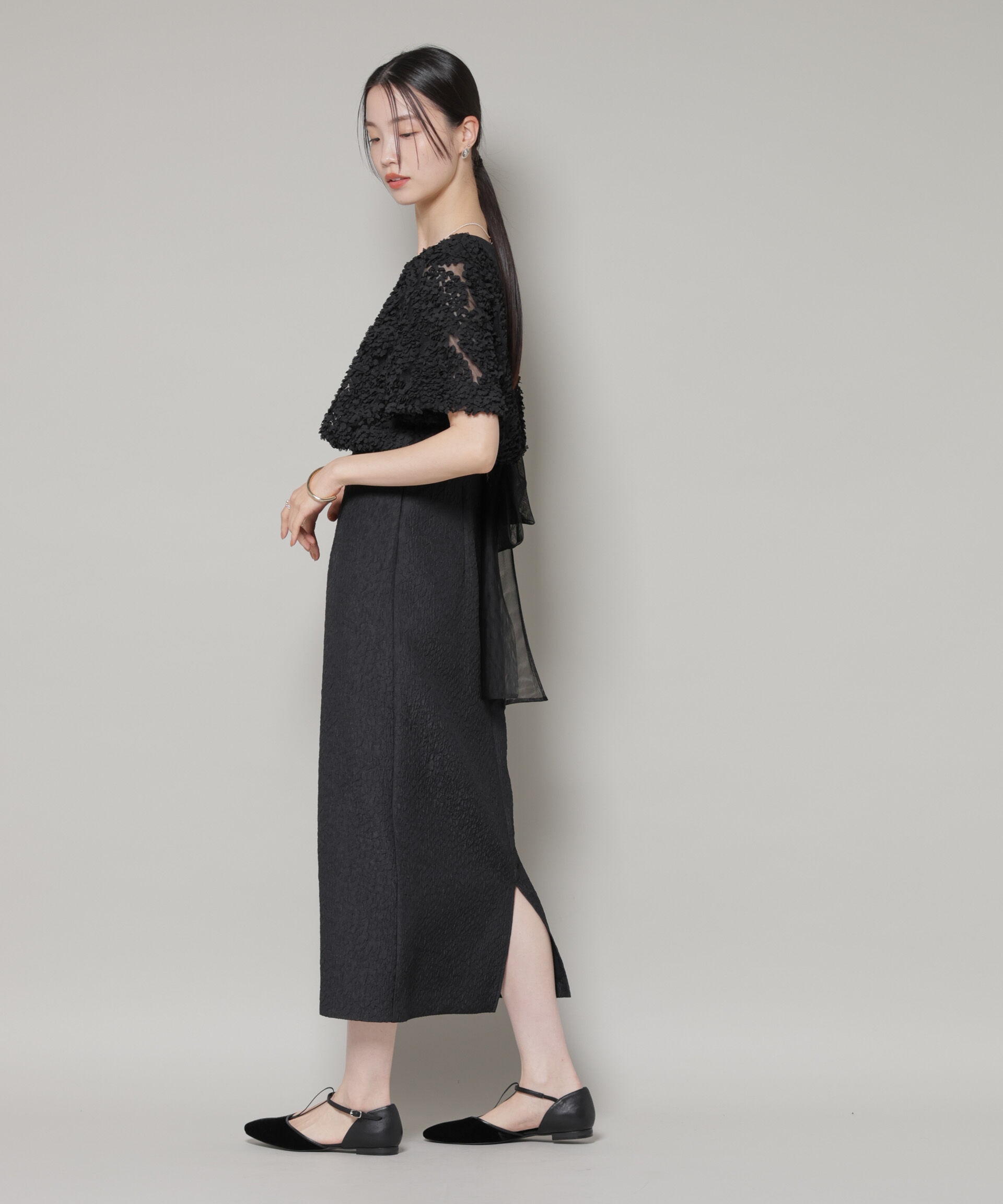 nano･universe「kaene/デザインリボンボレロセットドレス」|ワンピース|