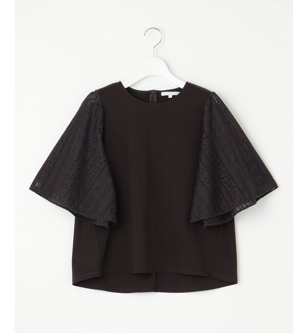 自由区「【カタログ掲載・洗える】エンブロイダリーコンビジャージ カットソー」|Tシャツ・カットソー|