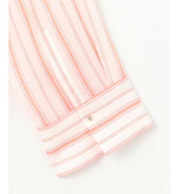 自由区「【接触冷感・吸水速乾・洗える】ナチュラルリネンクロップド丈 シャツ」|シャツ・ブラウス|