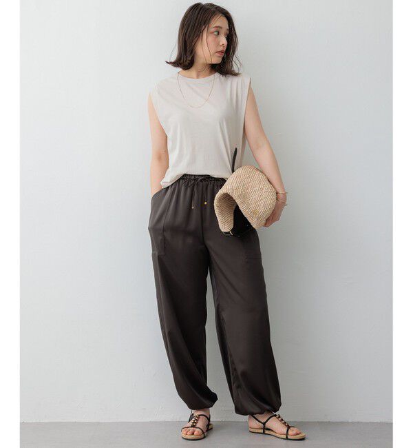 23区「【GLOW8月号掲載/洗える】スムースサテン パラシュートパンツ」|その他|