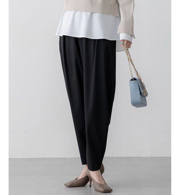 23区「【セットアップ対応/洗える】ライトクロス コクーン パンツ」|その他|ブラック系