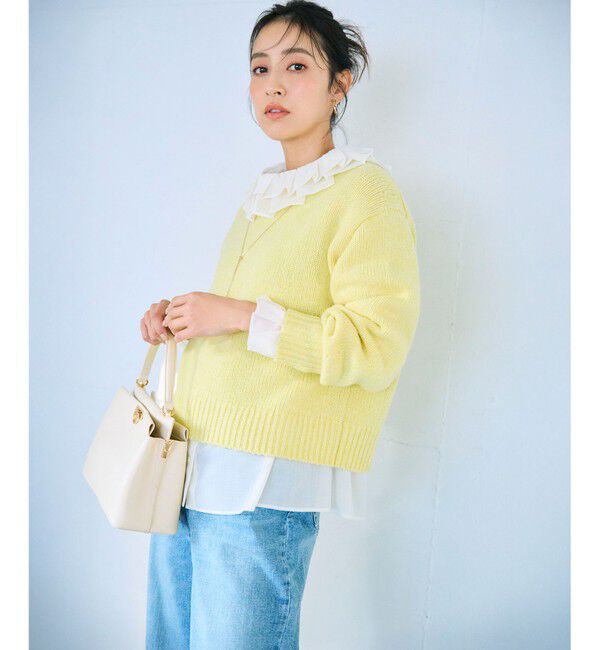 23区「【GISELe掲載】ウールカシミヤ パフスリーブ ニット」|ニット・セーター|
