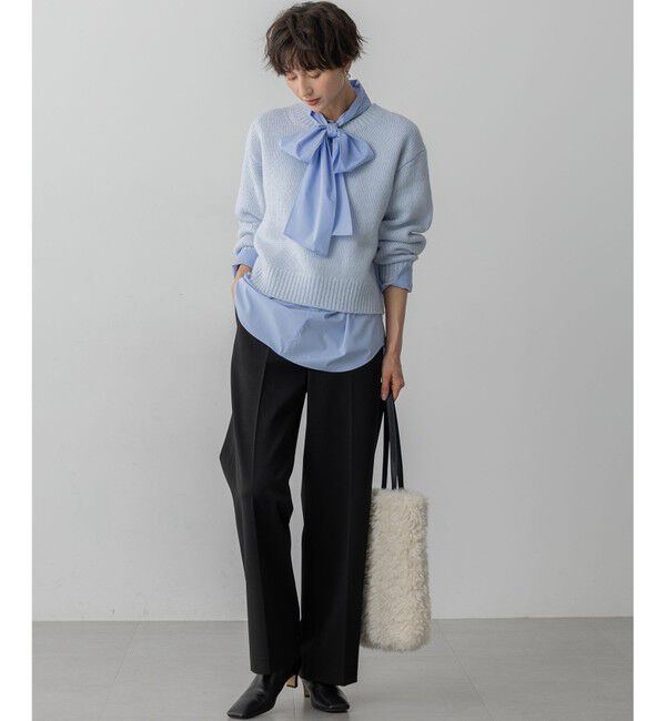 23区「【GISELe掲載】ウールカシミヤ パフスリーブ ニット」|ニット・セーター|