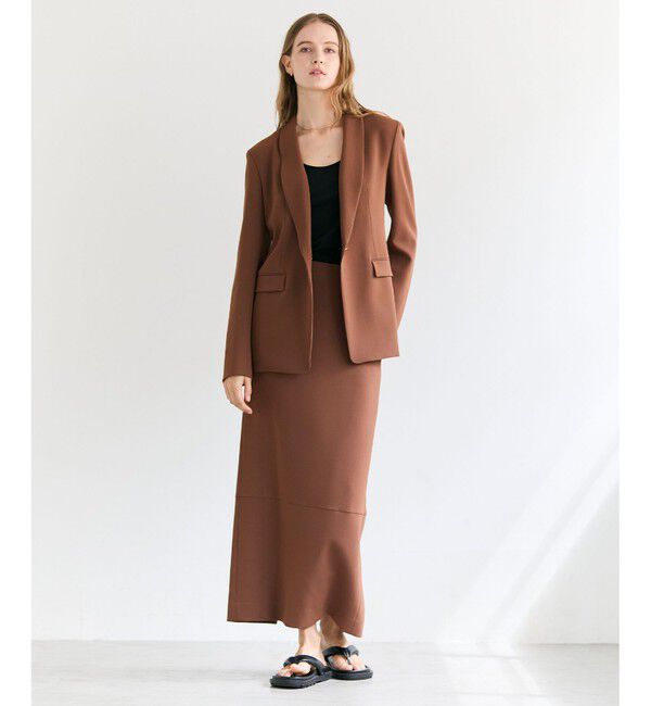 BEIGE,「【VERY NaVY掲載】GYPSUM / シルキータッチ ショールカラージャケット」|テーラードジャケット|