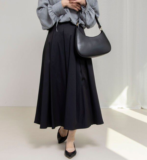 NOLLEY'S sophi「【追加】ウォッシャブルタフタタックフレアスカート」|フレア|